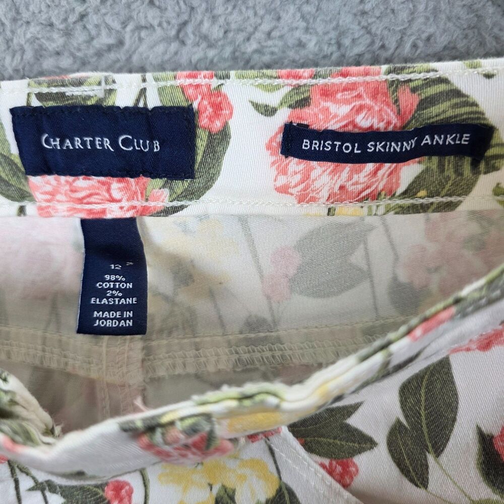 2 Pairs of Charter Club Bristol Floral Print Skinny Ankle Jeans Size 12 - Picture 5 of 11